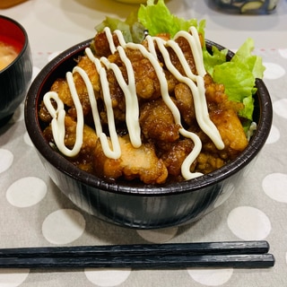 余った唐揚げで！ご飯が進む『からマヨ丼』